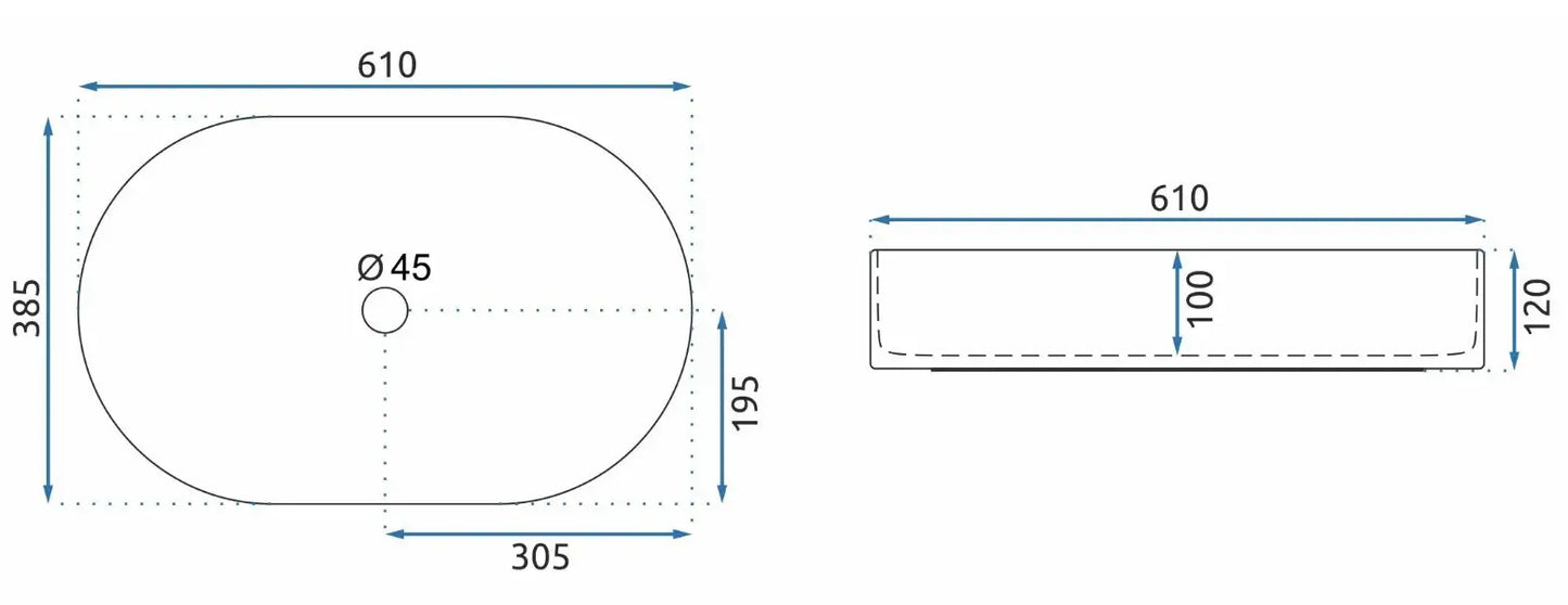Chiuvetă Nadia 60 cm - Negru mat