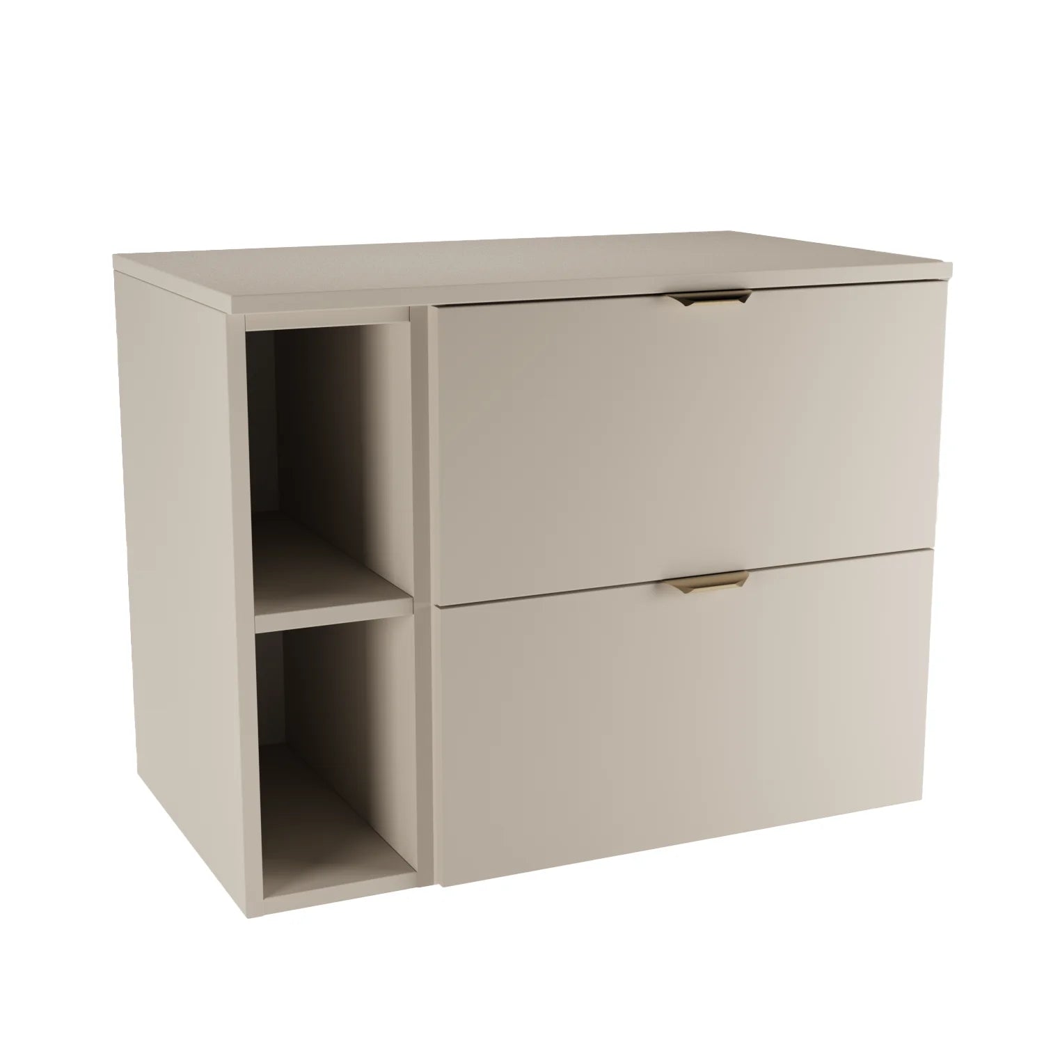 Dulap pentru lavoar 80 cm cu raft, fronturi netede Orio - Casmir