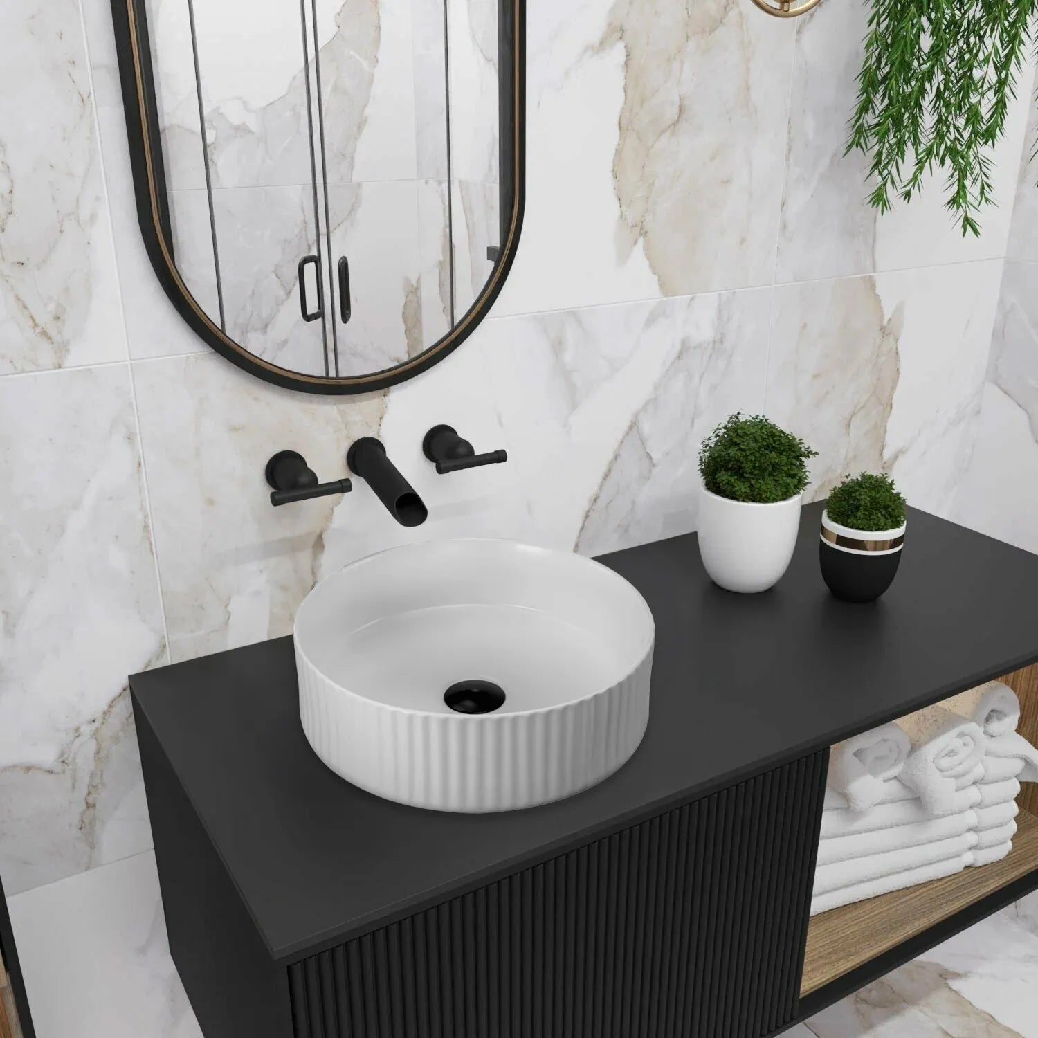 Chiuvetă de blat Delia 36 cm - Albă