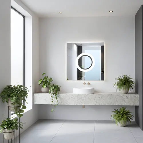 Oglinda de perete cu LED-uri YH-BL-12 - 60x60 cm