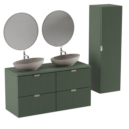 Dulap pentru lavoar 120 cm 4 sertare Willy - Verde