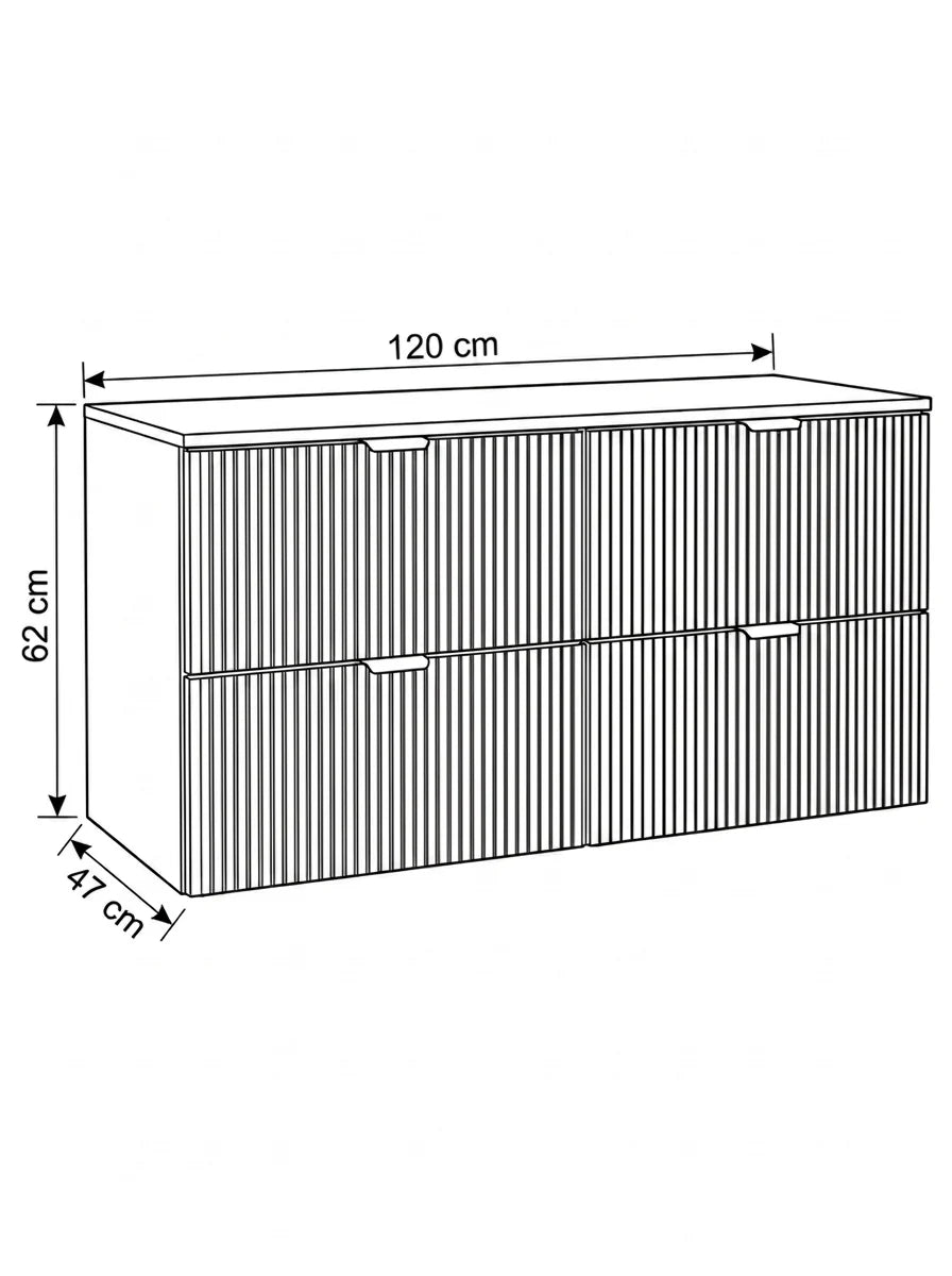 Dulap pentru lavoar 120 cm 4 sertare Willy - Casmir