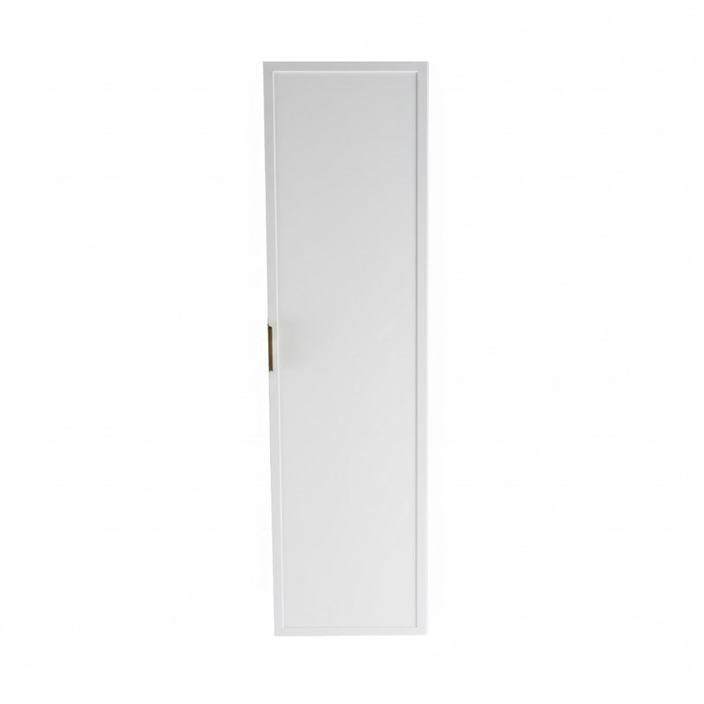 Dulap inalt pentru baie 120 cm, cu rafturi, fronturi cu rama decorativa Roma - Alb