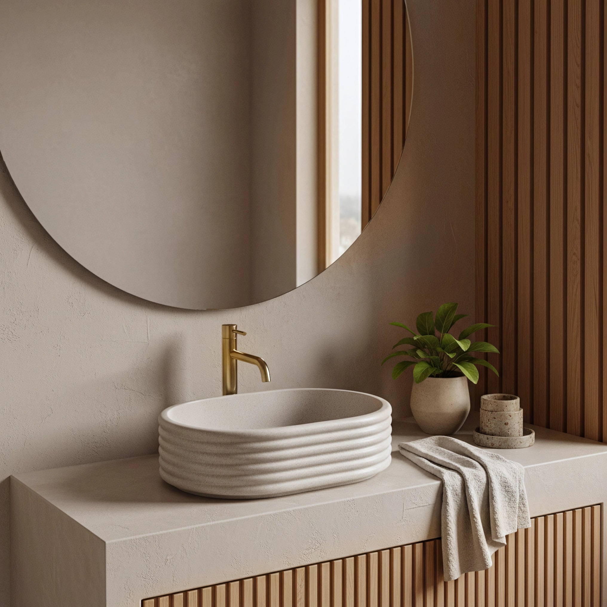Chiuvetă de blat Nicoletta 50 cm - Beige