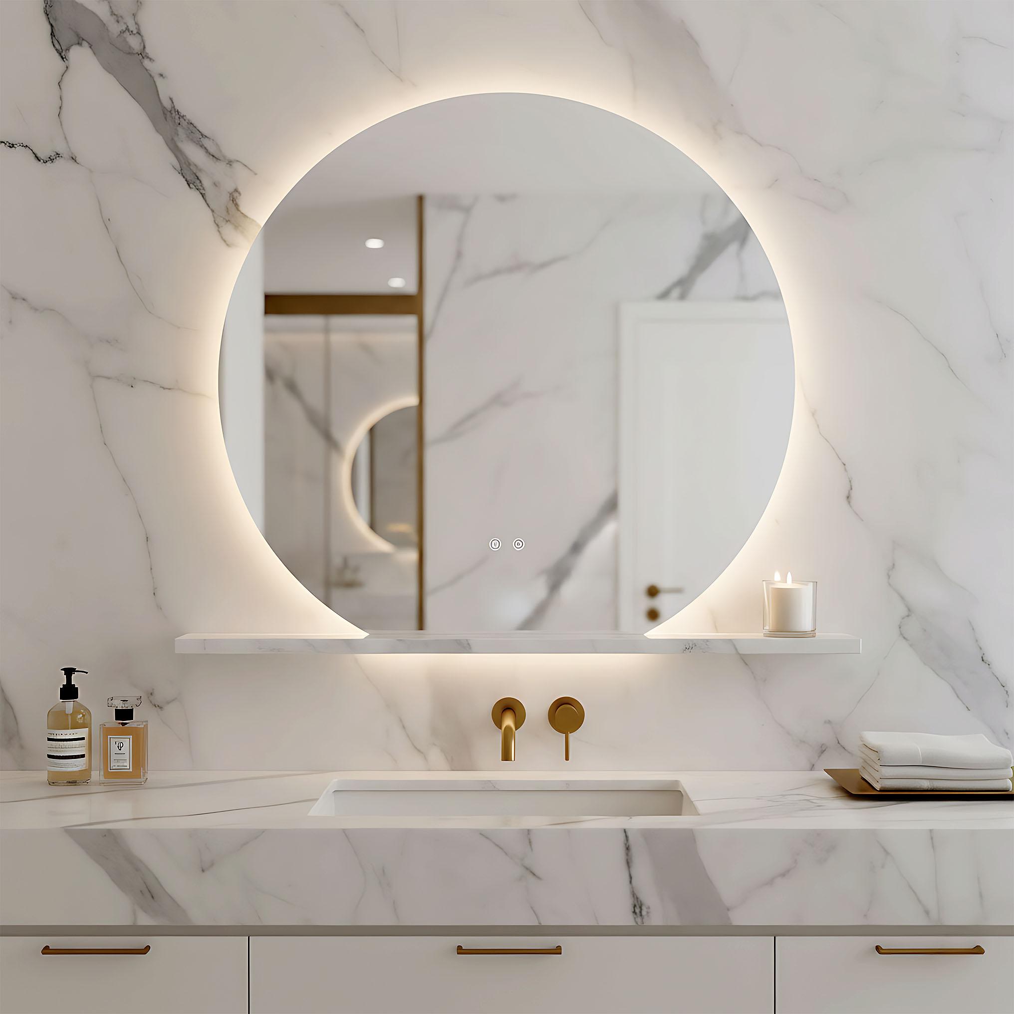 Oglinda de perete cu LED-uri Fabio - 80 cm