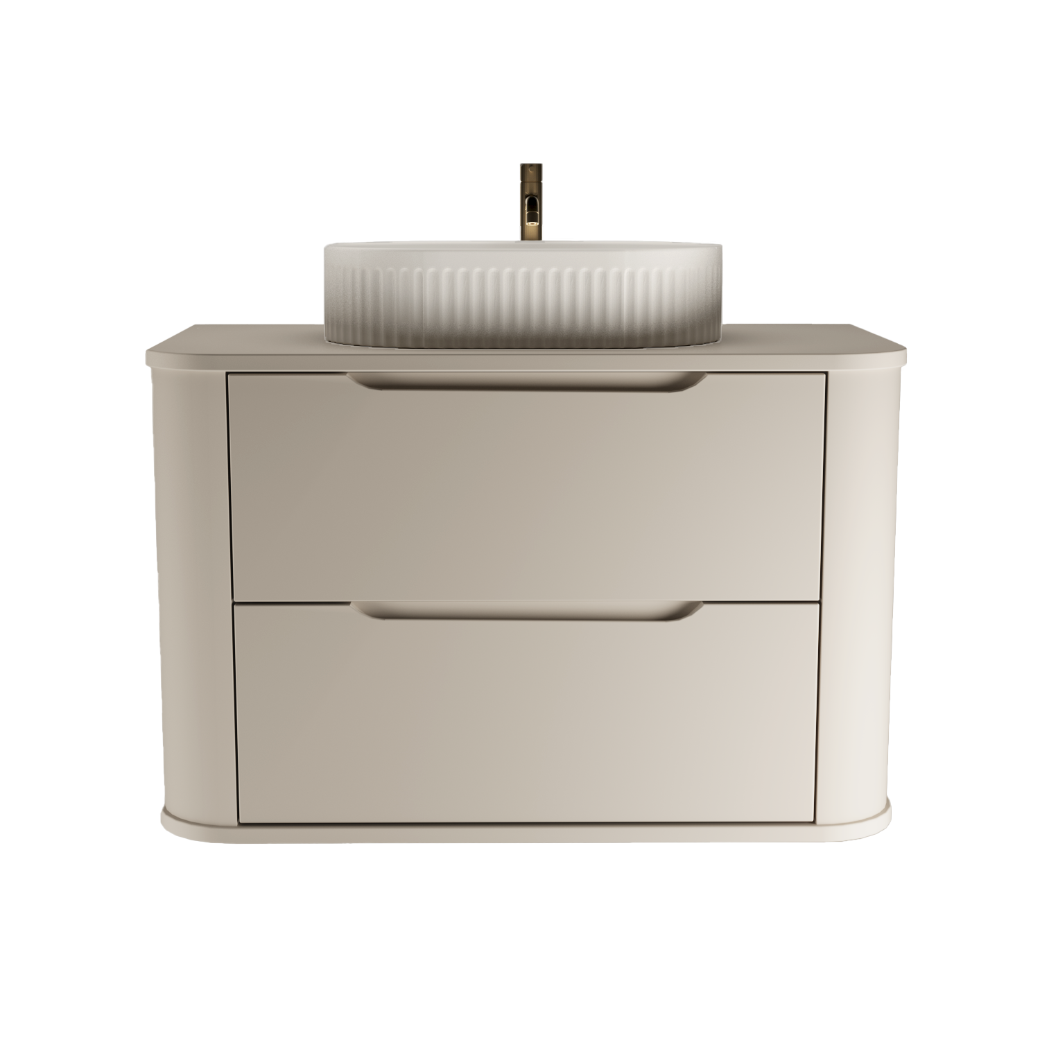 Dulap pentru lavoar 80 cm, 2 sertare, margini rotunjite Luma - Casmir