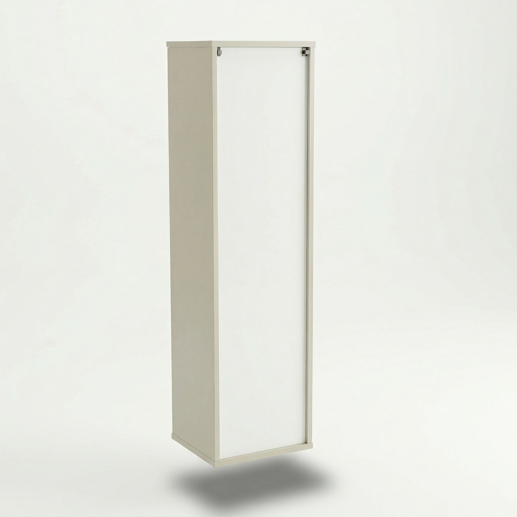 Dulap inalt pentru baie 130 cm, margini rotunjite, cu rafturi, fronturi canelate Selvea - Casmir