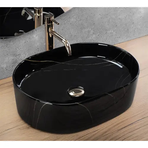 Chiuvetă de blat Nadia 50 cm - Black Stone