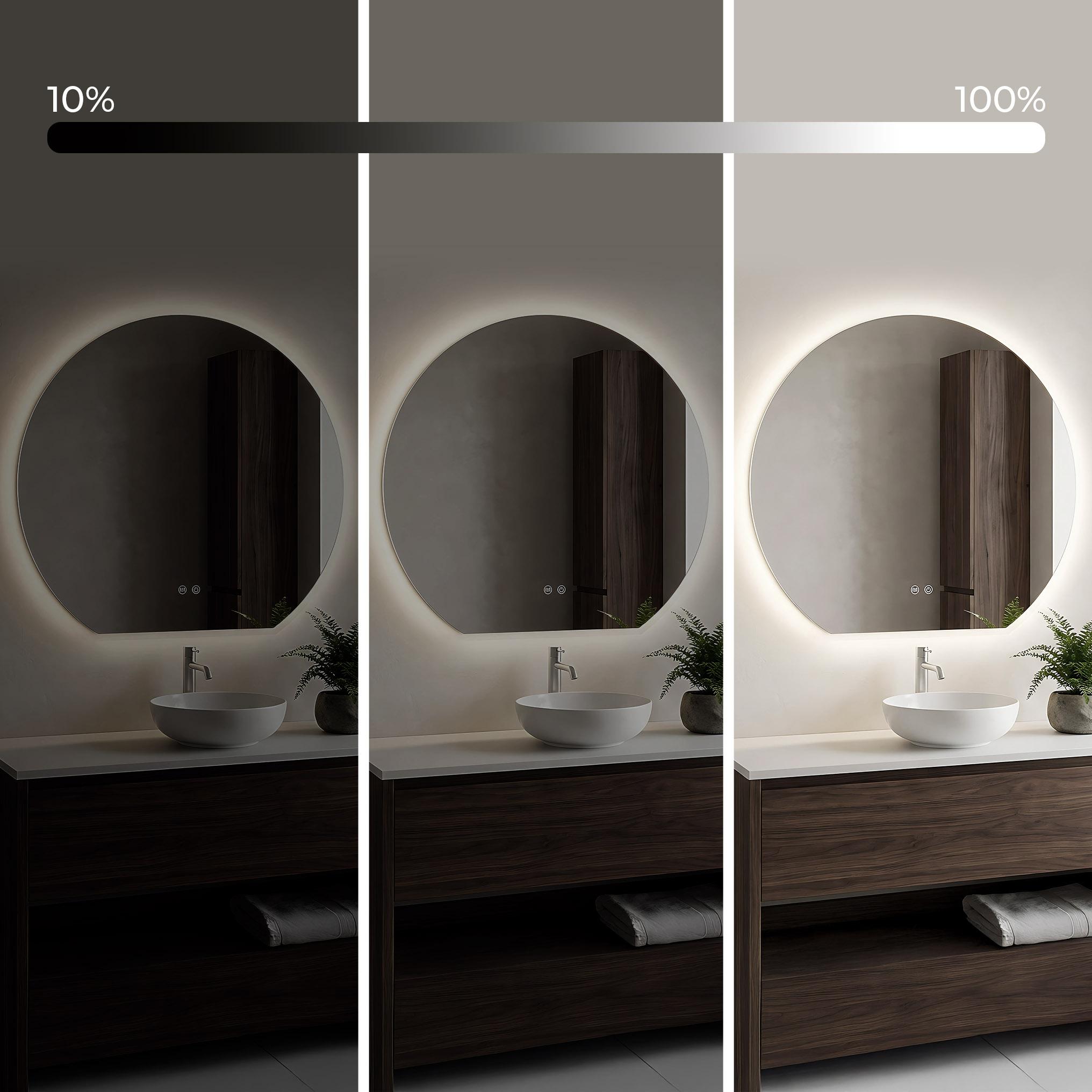 Oglinda de perete cu LED-uri Fabio - 70 cm