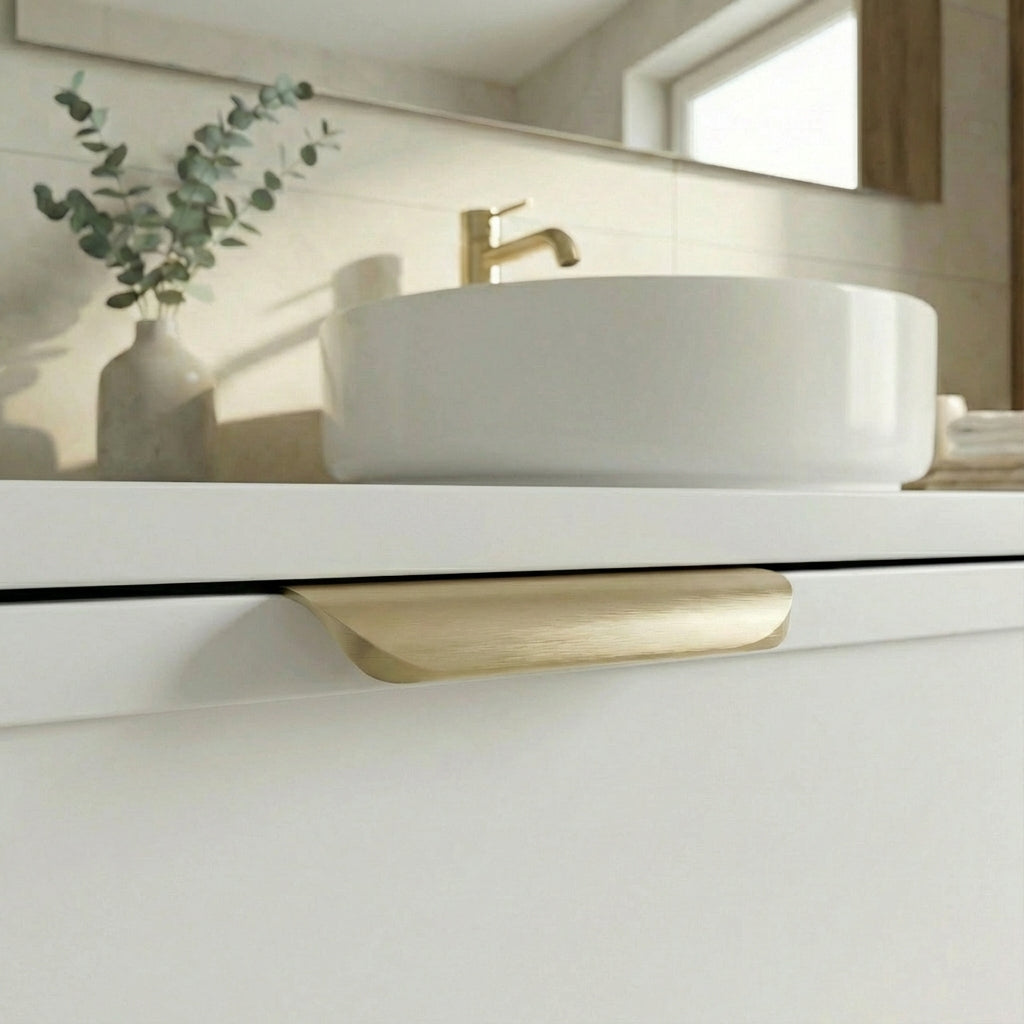 Dulap pentru lavoar 80 cm, 2 sertare, fronturi cu rama decorativa Roma - Alb