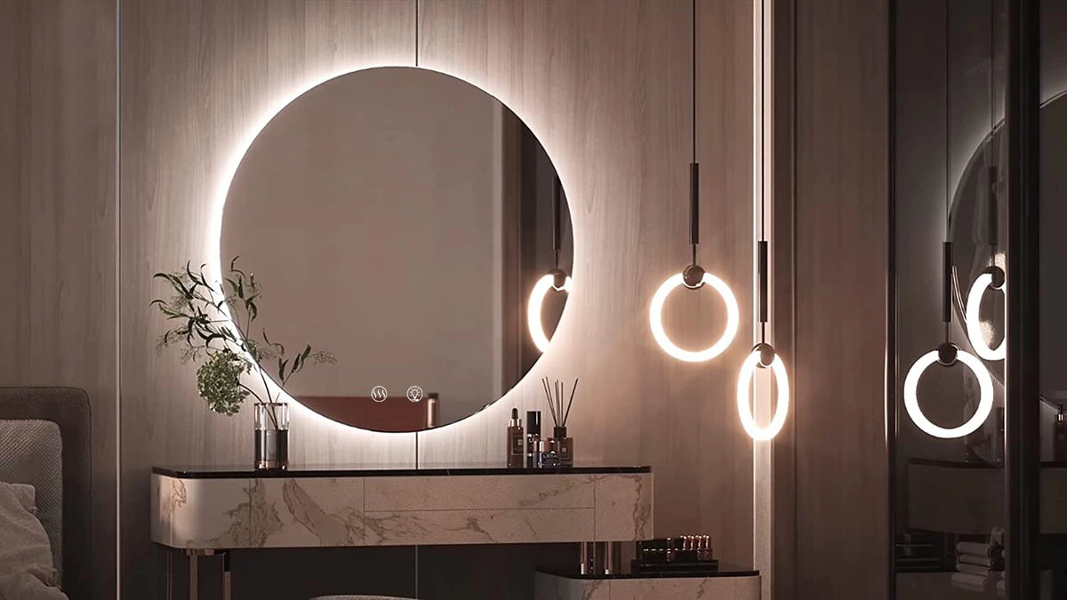 Oglinda de perete cu LED-uri HZJ - 70 cm