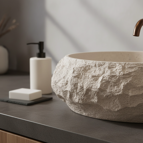 Chiuvetă de blat Mika 50 cm - Warm Beige