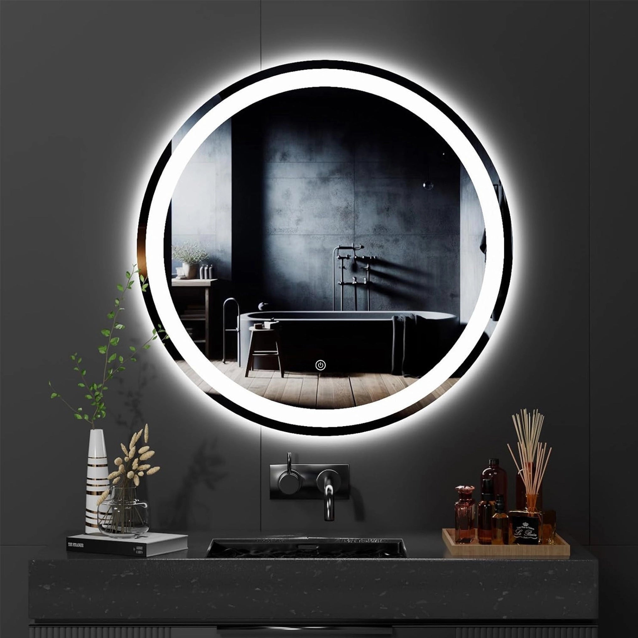 Oglindă de perete cu LED-uri BAS P11241 - 70 cm