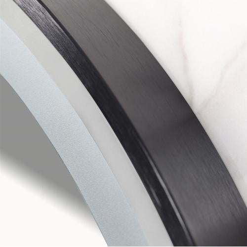 Oglinda de perete cu LED-uri MMJ Negru - 60 cm
