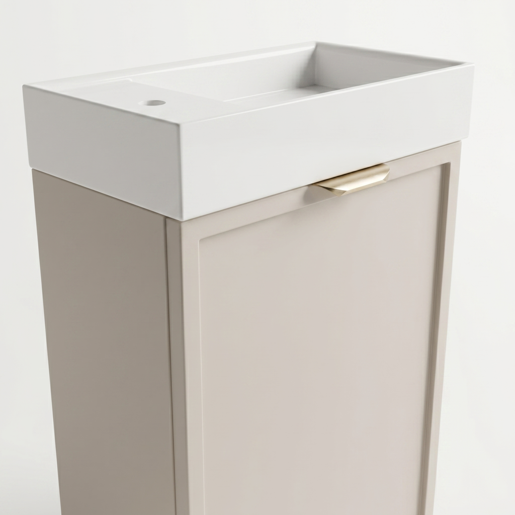 Dulap de baie 40 cm, cu chiuveta, fronturi cu rama decorativa Roma - Casmir
