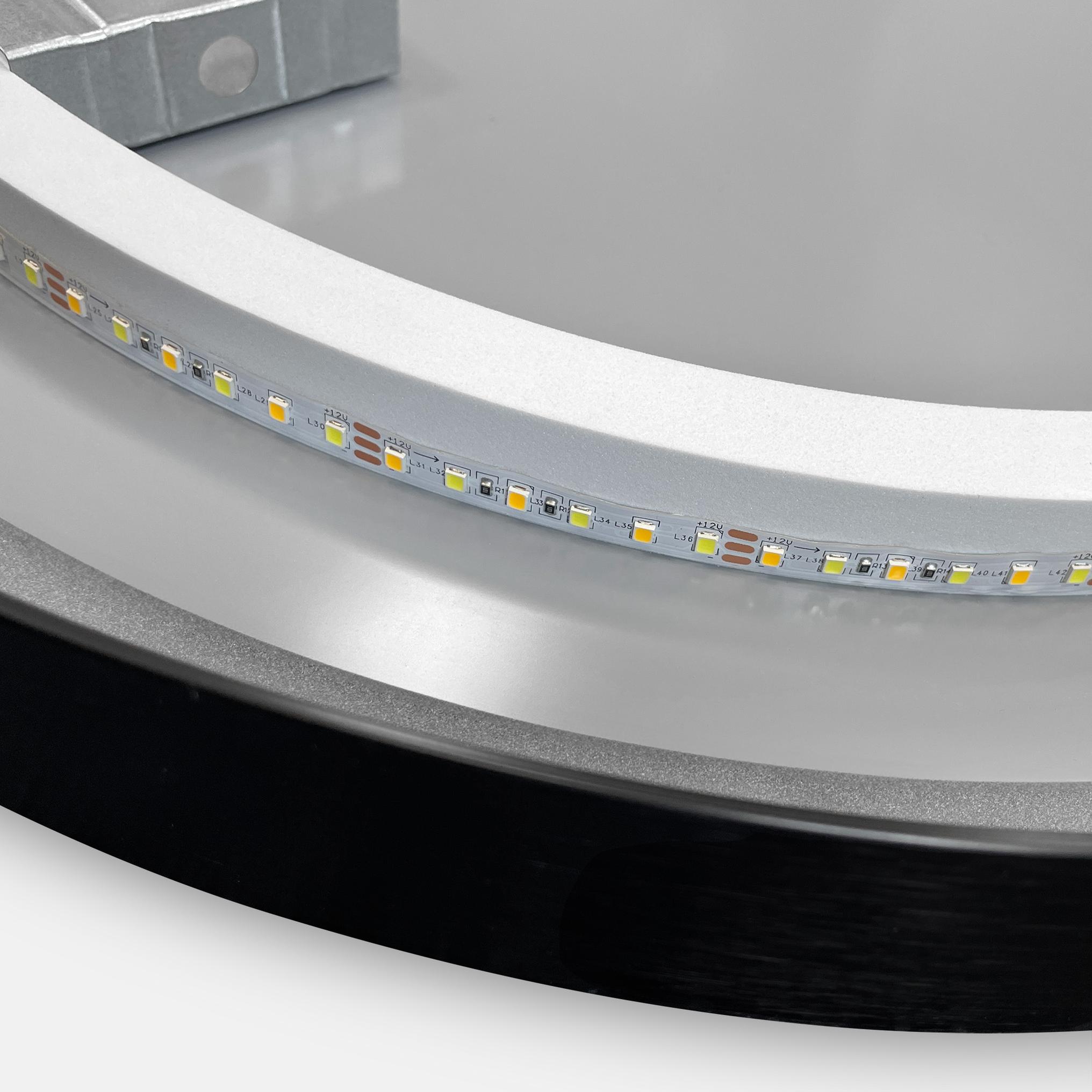 Oglinda de perete cu LED-uri MMJ Negru - 80 cm