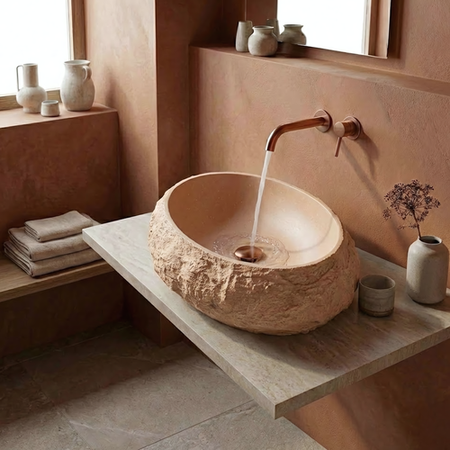 Chiuvetă de blat Mika 50 cm - Light Terracotta