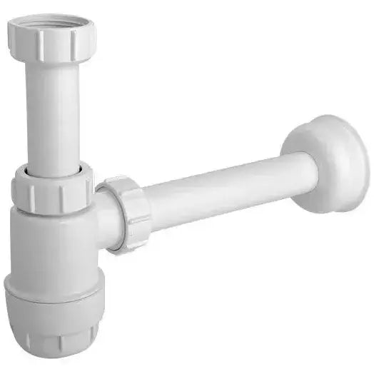 Sifon semiîncastrat HC2, design compact, ideal pentru chiuvete moderne fără zonă vizibilă a sifonului, ușor de instalat și fiabil.