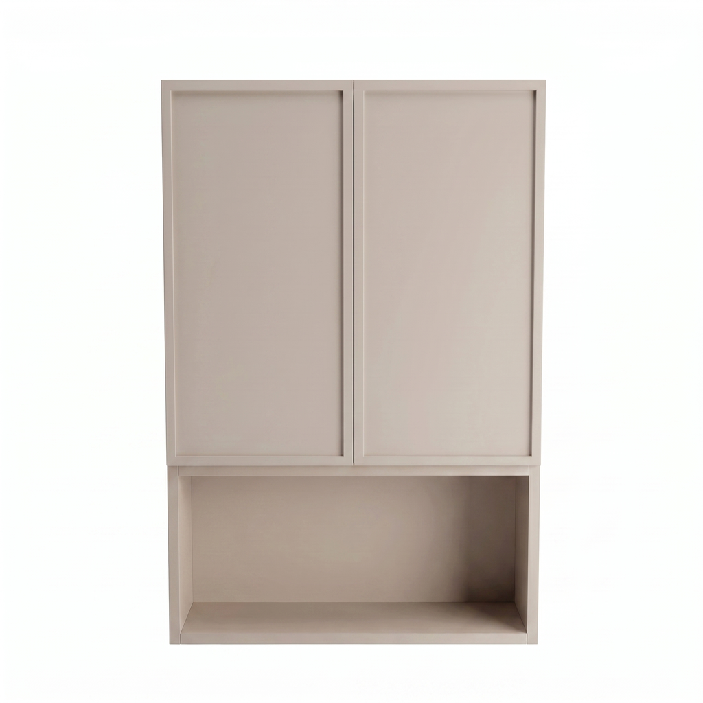Dulap de perete deasupra toaletei 60 cm suspendat, fronturi cu rama decorativa Roma - Casmir