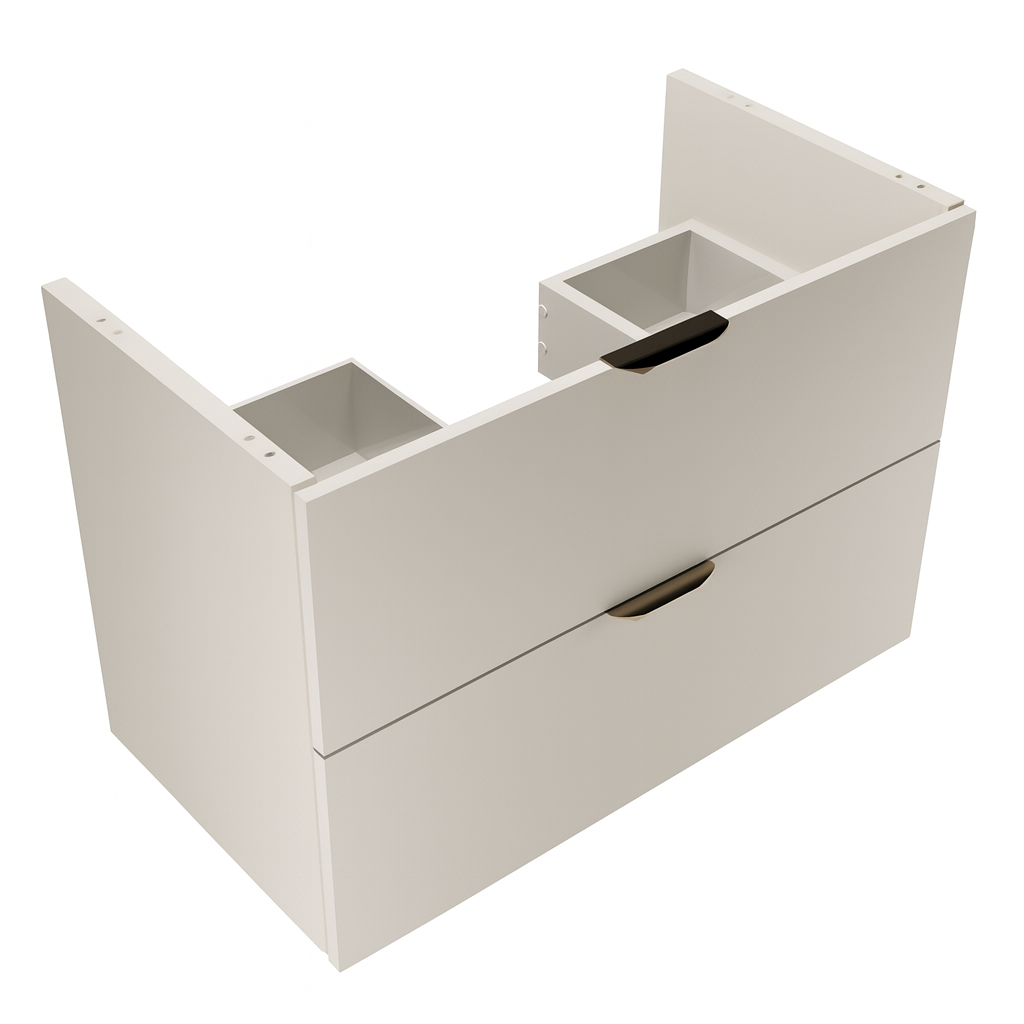 Dulap pentru lavoar 80 cm, 2 sertare, fronturi netede, fara blat Orio - Casmir