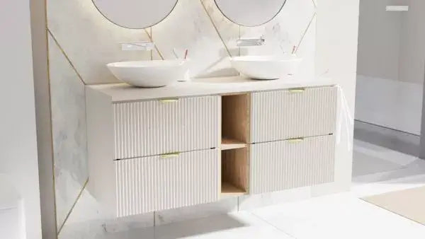 Dulap pentru lavoar 140 cm cu raft Willy - Casmir, Nuc raft