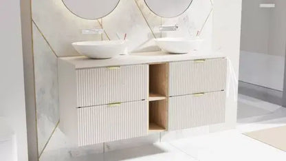 Dulap pentru lavoar 140 cm cu raft Willy - Casmir, Nuc raft