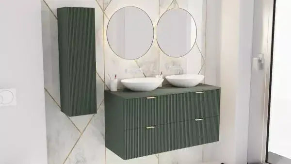 Dulap pentru lavoar 120 cm 4 sertare Willy - Verde