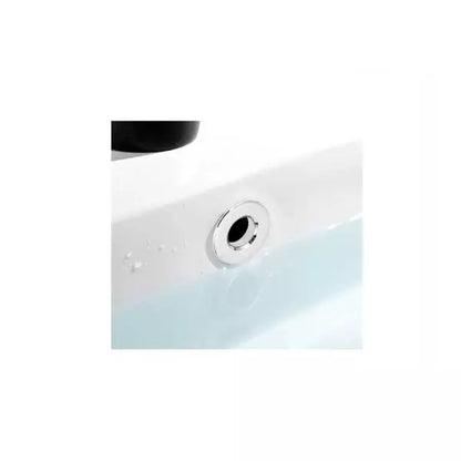 Dulap pentru lavoar 60 cm cu chiuveta, cu 2 usi, fronturi canelate Willy - Negru/Nuc