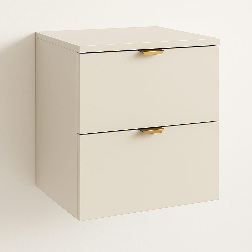 Dulap pentru lavoar 60 cm cu 2 sertare, fronturi netede Orio - Casmir