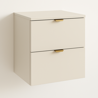 Dulap pentru lavoar 60 cm cu 2 sertare, fronturi netede Orio - Casmir