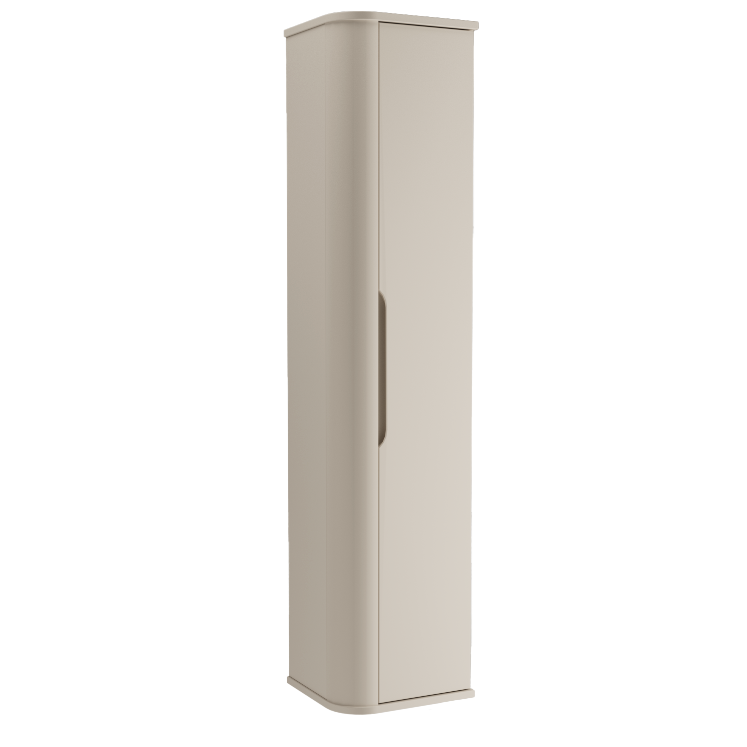 Dulap inalt pentru baie 160 cm, margini rotunjite, cu rafturi Luma - Casmir