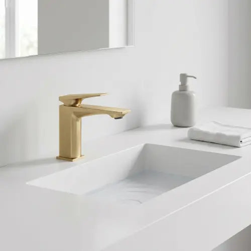 Baterie joasă pentru chiuvetă Prime - Auriu Periat