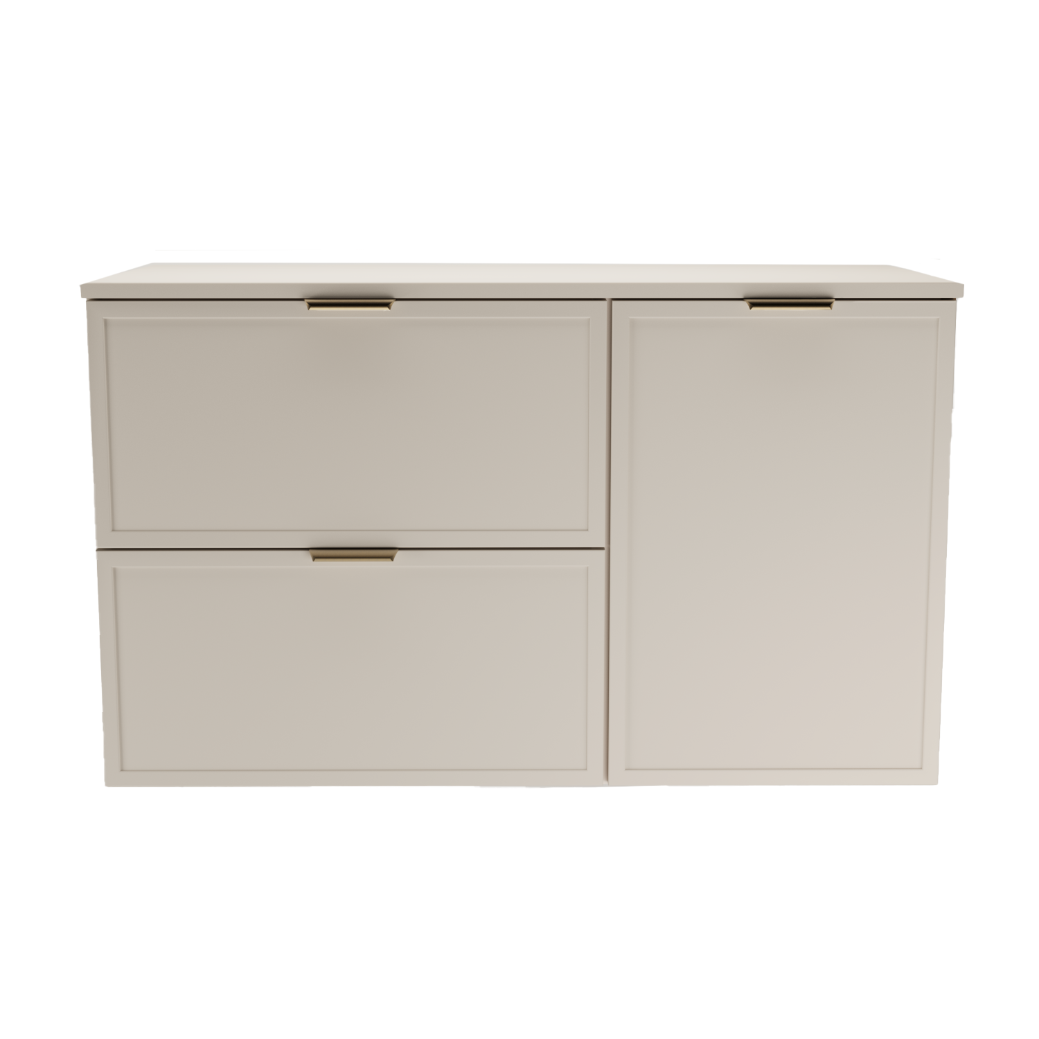 Dulap pentru lavoar 100 cm, cu cos de rufe, fronturi cu rama decorativa Roma - Casmir