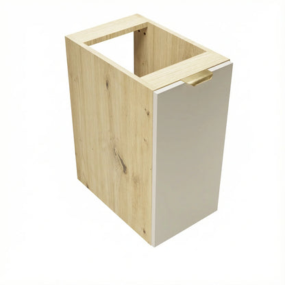 Dulap de baie 30 cm cu 1 usa, fronturi netede Orio - Casmir/Stejar artizanal