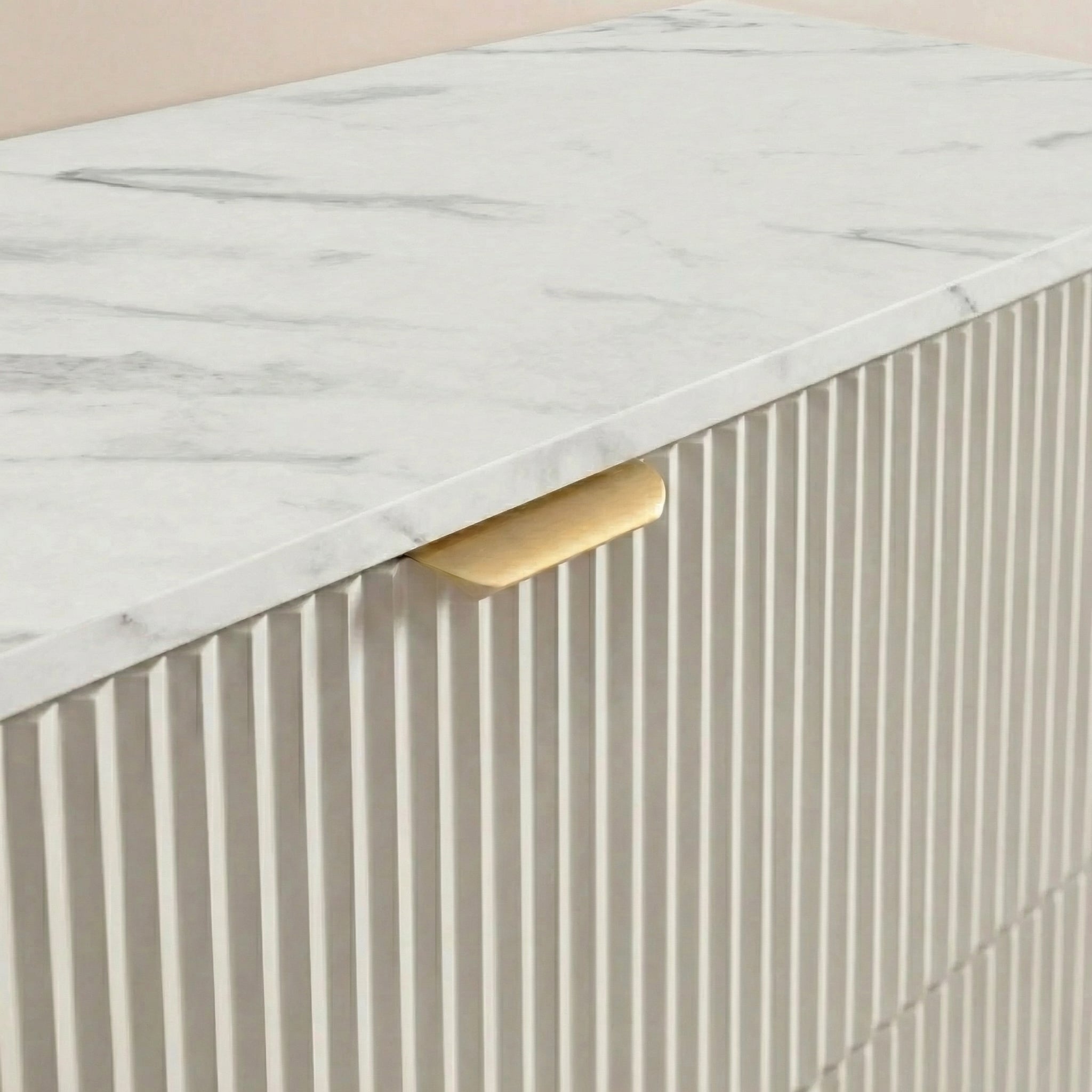 Set de mobilier: Dulap pentru lavoar cu cos de rufe 100 cm și Dulap înalt pentru baie 120 cm Willy - Casmir/Marmura Alba top