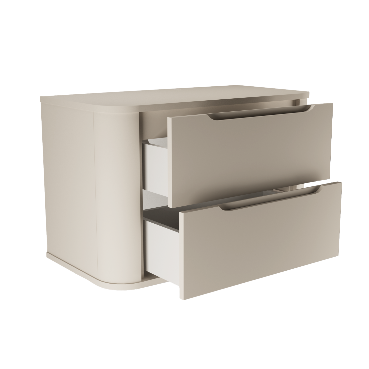 Dulap pentru lavoar 100 cm, 2 sertare, margini rotunjite Luma - Casmir