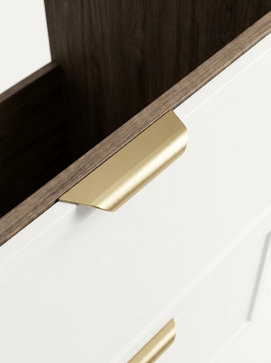 Dulap pentru lavoar 60 cm, 2 sertare, fronturi cu rama decorativa, fara blat Roma - Alb/Nuc inchis