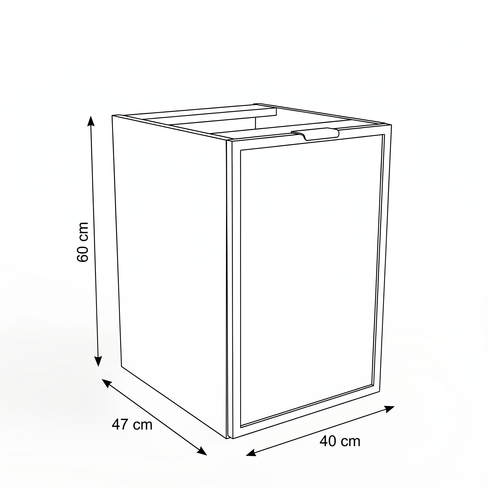 Dulap de baie 40 cm cos de rufe, fronturi cu rama decorativa Roma, fara blat - Casmir/Nuc inchis