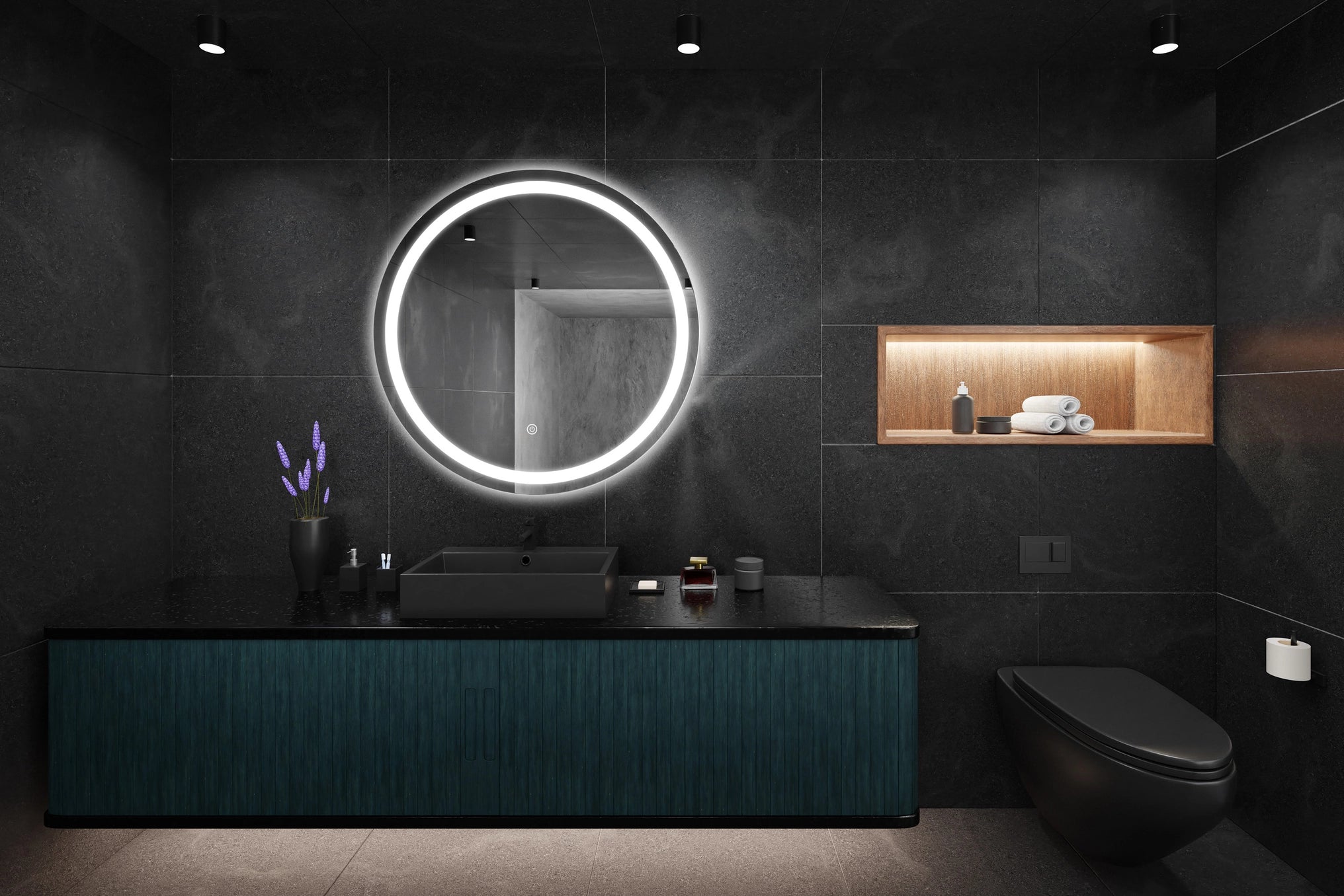 Oglindă de perete cu LED-uri BAS P11239 - 50 cm