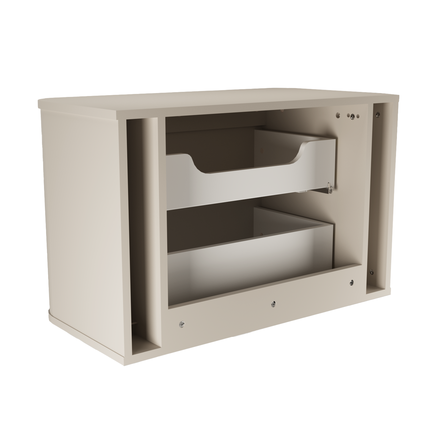Dulap pentru lavoar 60 cm, 2 sertare, margini rotunjite Luma - Casmir