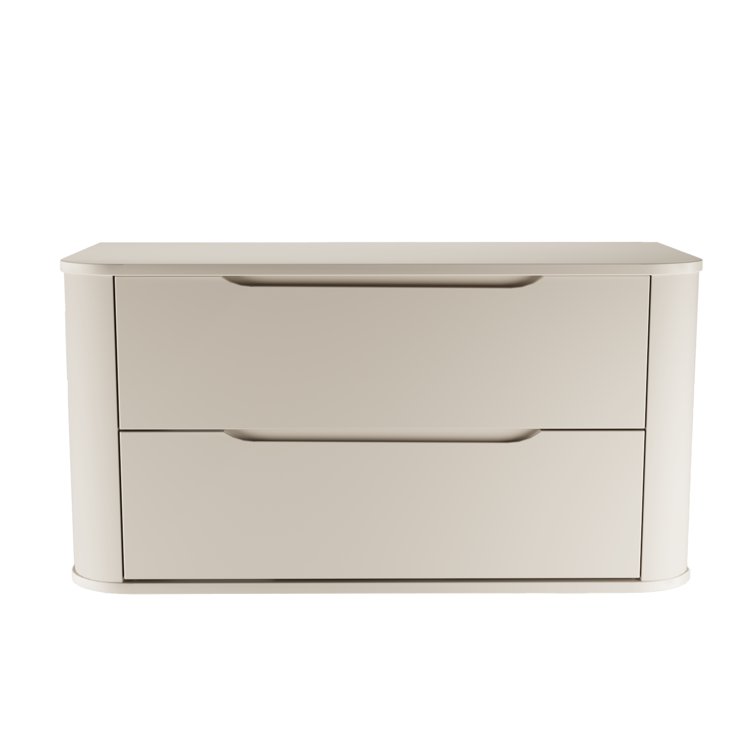 Dulap pentru lavoar 100 cm, 2 sertare, margini rotunjite Luma - Casmir