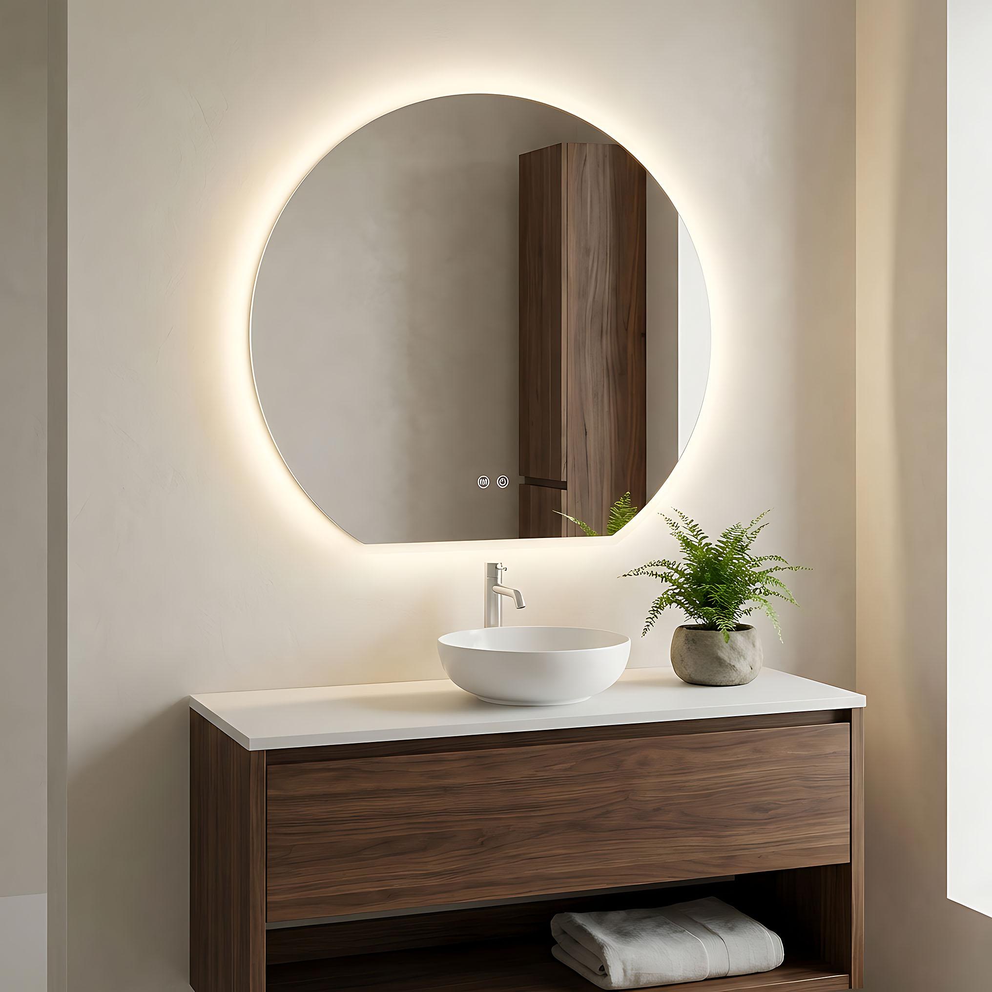 Oglinda de perete cu LED-uri Fabio - 80 cm