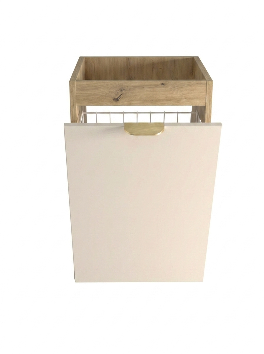 Dulap de baie 40 cm cos de rufe, fronturi netede Orio, fara blat - Casmir/Stejar artizanal