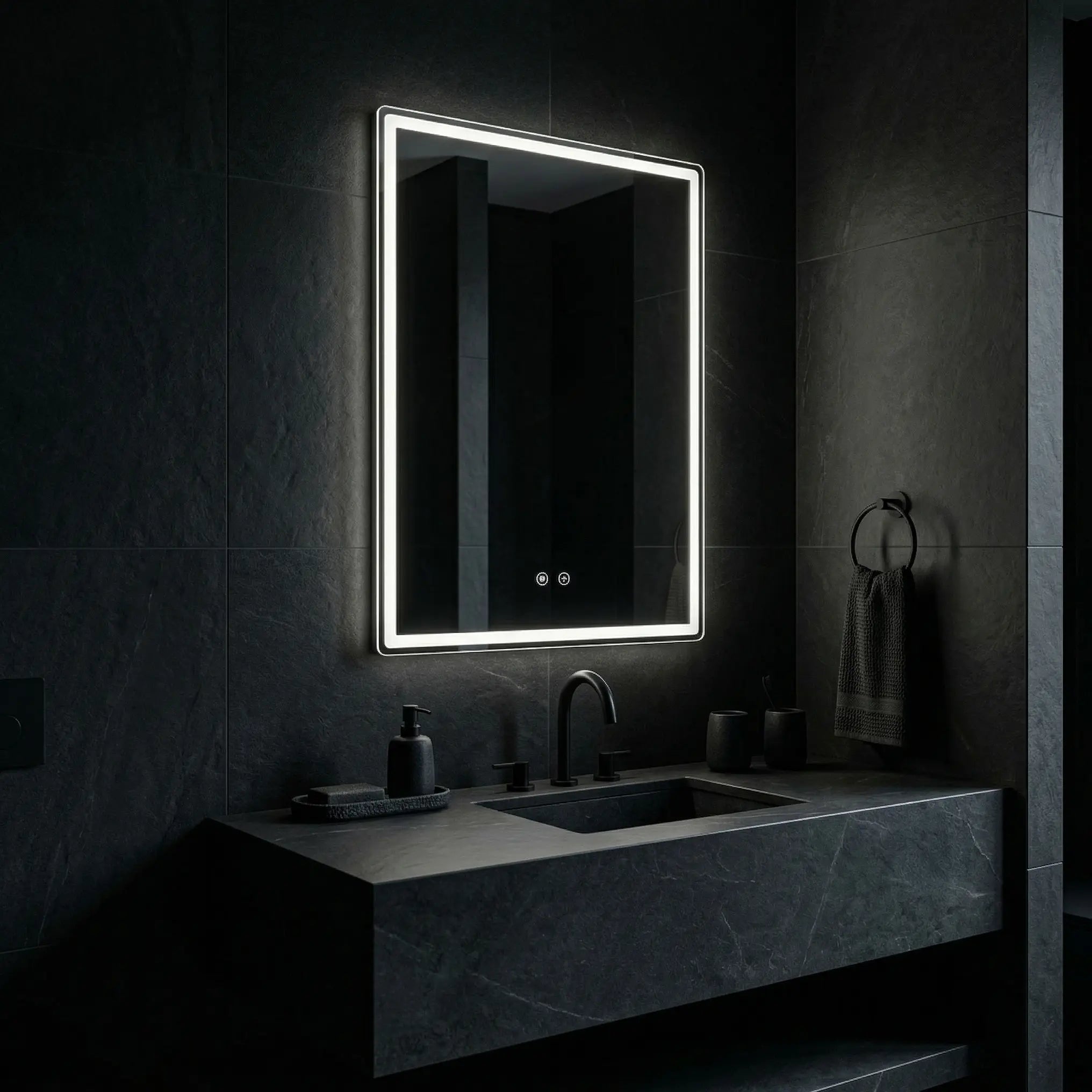 Oglinda de perete cu LED Marlo - 70x50 cm