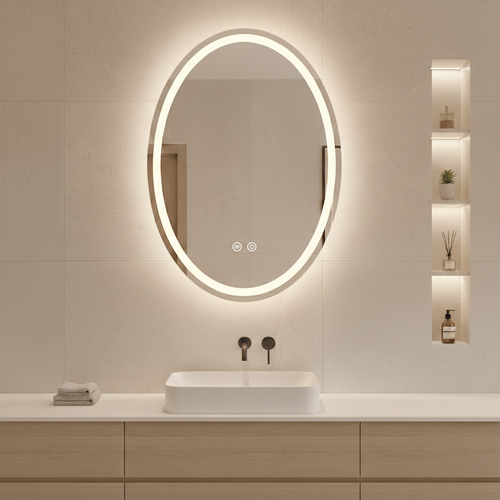 Oglinda de perete cu LED-uri Marco - 50x70 cm