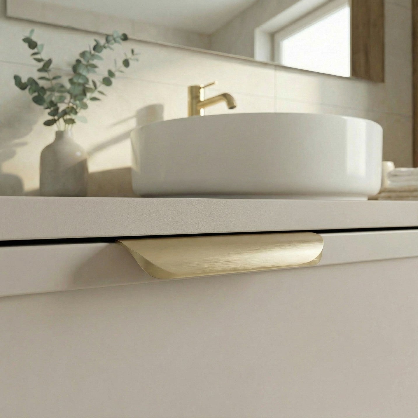 Dulap pentru lavoar 120 cm fronturi cu rama decorativa, 4 sertare Roma - Casmir