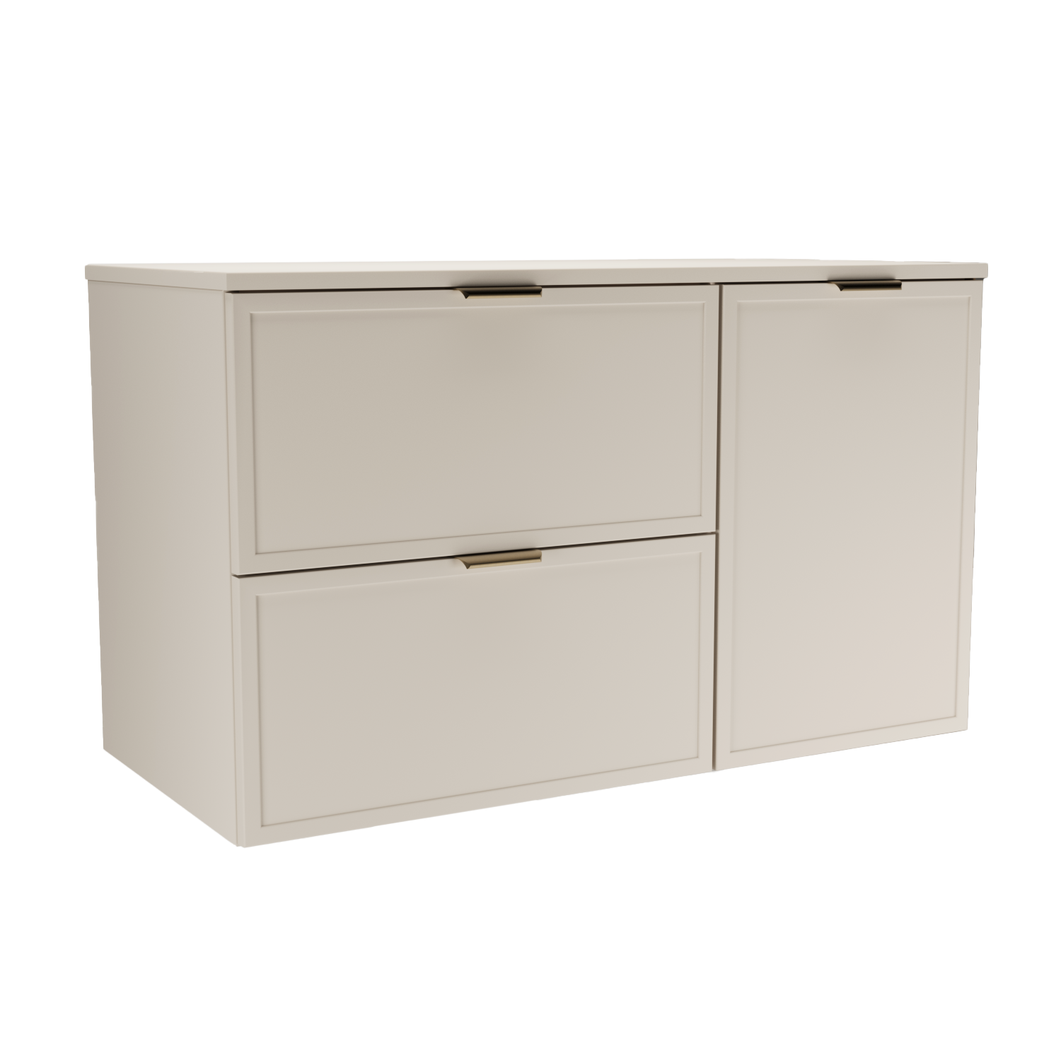 Dulap pentru lavoar 100 cm, cu cos de rufe, fronturi cu rama decorativa Roma - Casmir