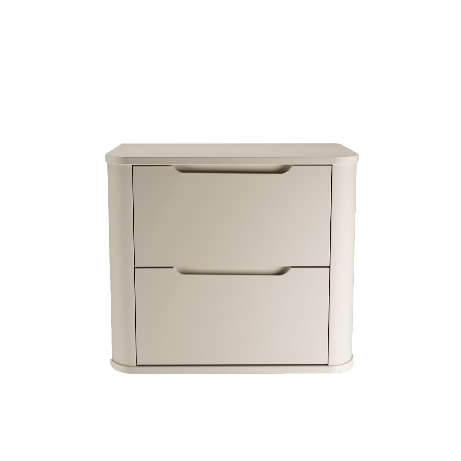 Dulap pentru lavoar 60 cm, 2 sertare, margini rotunjite Luma - Casmir