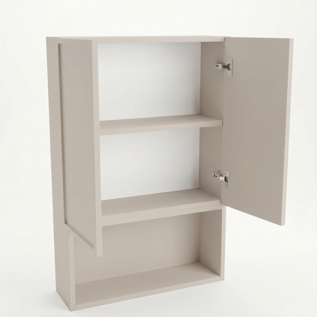 Dulap de perete deasupra toaletei 60 cm suspendat, fronturi cu rama decorativa Roma - Casmir