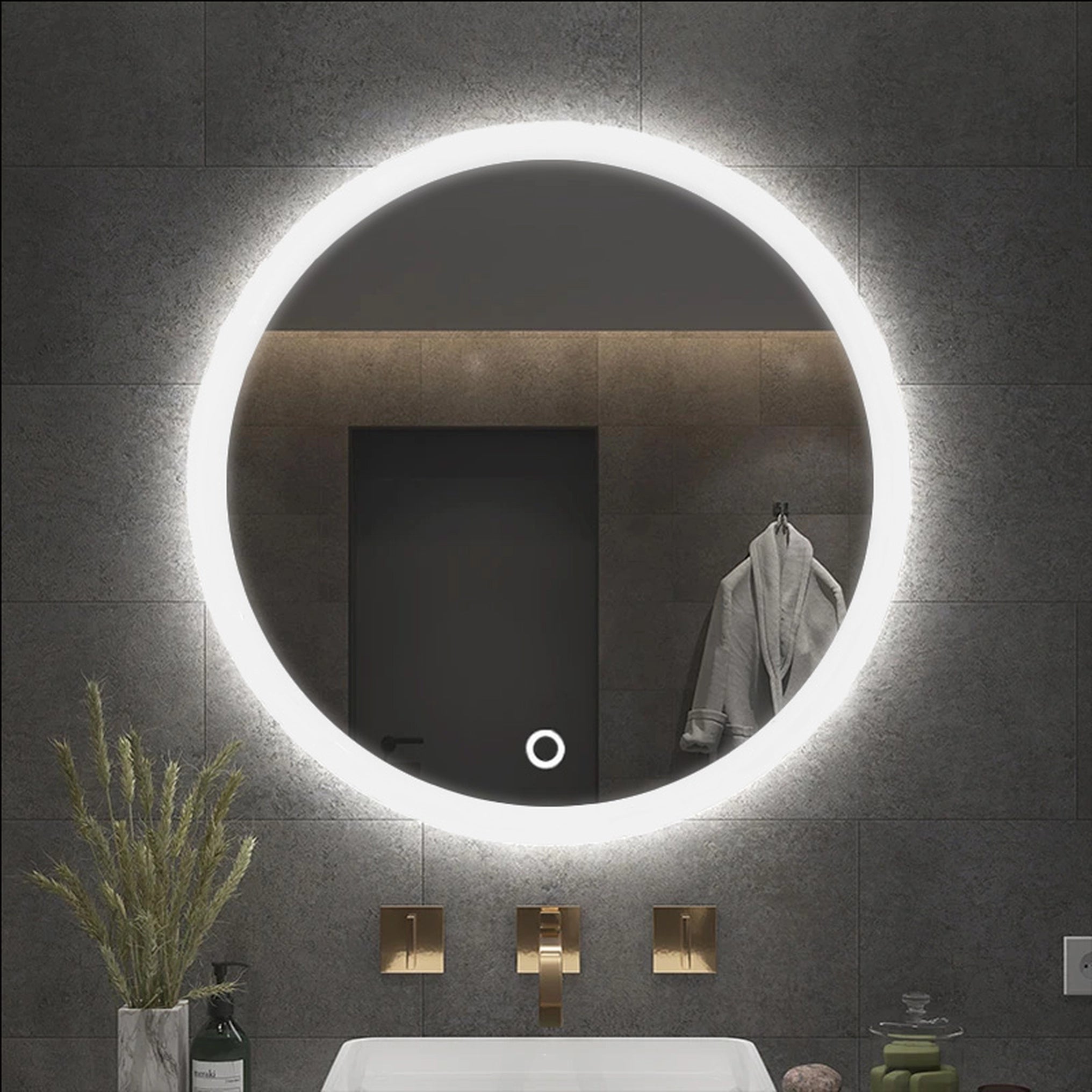 Oglinda de perete cu LED-uri FFJ - 70 cm